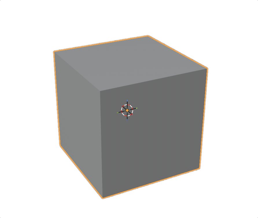 Le cube par défaut de Blender, point de départ de toute la formation
